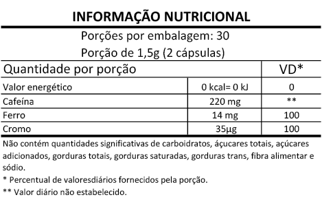 Informação Nutricional - CLINOENERGY